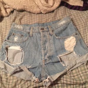 Distressed shorts